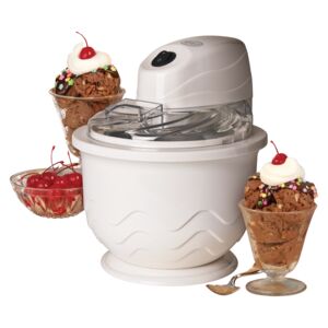 Nostalgia 12W Ice Cream Maker White and Clear 700ml Nostalgia 12W Ice Cream Maker White and Clear 700ml